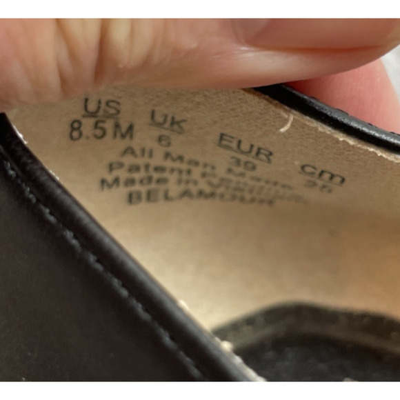 Franco Sarto Belamour Loafers Mens 8.5M Black Faux Leather Pointed Toe Flats - Picture 6 of 9